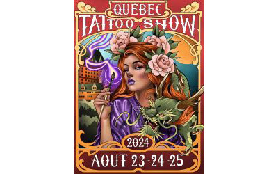 Québec Tattoo Show, 23-25 août 2024 Centre de foires de Québec, ExpoCité, Québec, QC