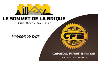 Le Sommet de la Brique présenté par Canada First Bricks Inc., 14-15 septembre 2024 Palais des congrès MTL, Montréal, QC