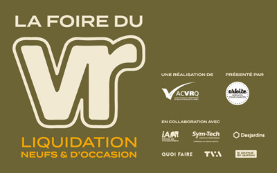 La Foire du VR (neuf et d'occasion), 30 octobre au 2 novembre 2025 Centre de foires de Québec, ExpoCité, Québec, QC