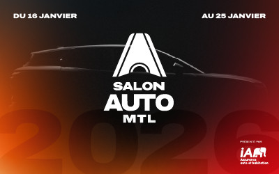 Salon de l'Auto de Montréal, 16 au 25 janvier, 2026 Palais des congrès MTL, Montréal, QC
