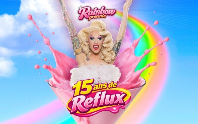 Rainbow présente : 15 ans de Reflux, 12 septembre 2026 Le Studio-Cabaret, Espace St-Denis, Montréal, QC