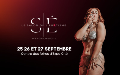 Salon de l'érotisme, 25-27 septembre, 2026 Centre de foires de Québec, ExpoCité, Québec, QC
