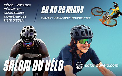3e Salon du vélo de Québec, 20-22 mars 2026 Centre de foires de Québec, ExpoCité, Québec, QC