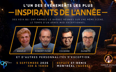 Conférence : Les voix qui inspirent, 5 septembre 2026 Studio St-Denis, Montréal, QC