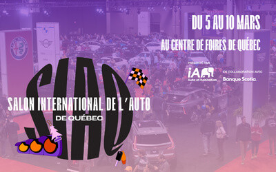 Salon International de l'auto de Québec, 5-10 mars 2024 Centre de foires de Québec, ExpoCité, Québec, QC